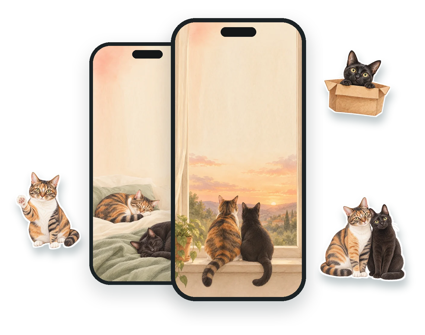 Fondos de pantalla y stickers de WhatsApp con Uma y Lila
